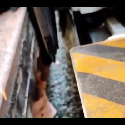 Baby in China falls on train tracks