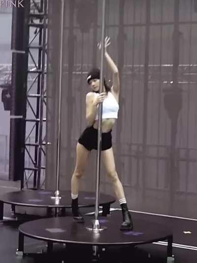 Lisa rehearsing her solo performance