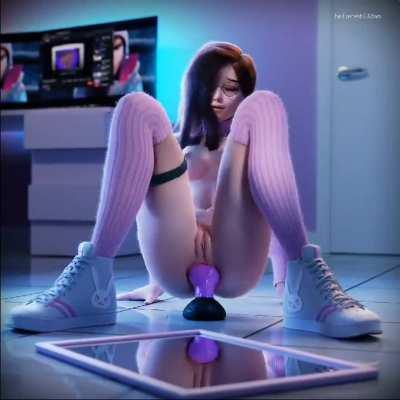 Playing with her new toy (Volkor)