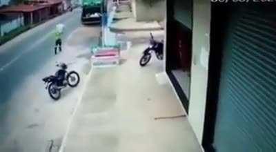 Garbage man saves clothes from being washed