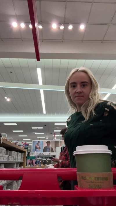 Trying to act natural while flashing near the target employees lol 