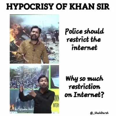 Typical hypocrite khan