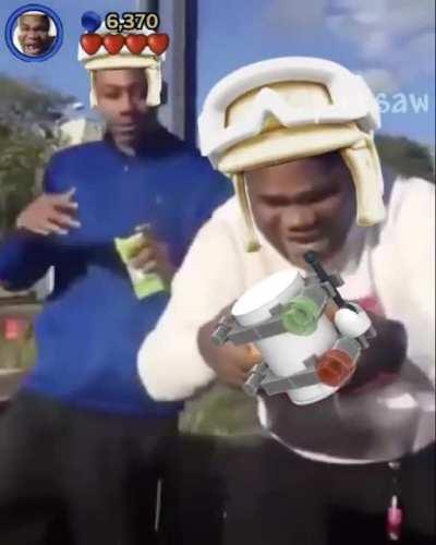 Dude gets minikit slapped