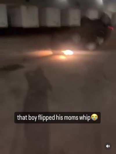 16 year old flips moms car