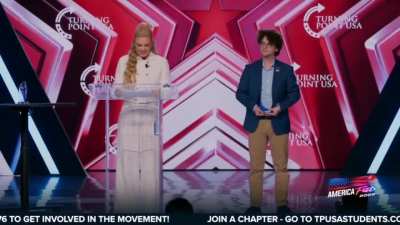 Erika Kirk slipped into saying grift instead of grit.