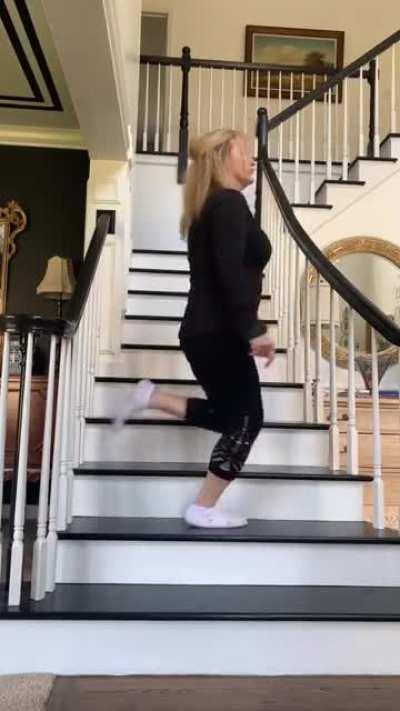 Dancing on stairs