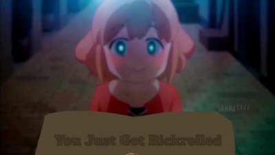 Kazuma got rickrolled