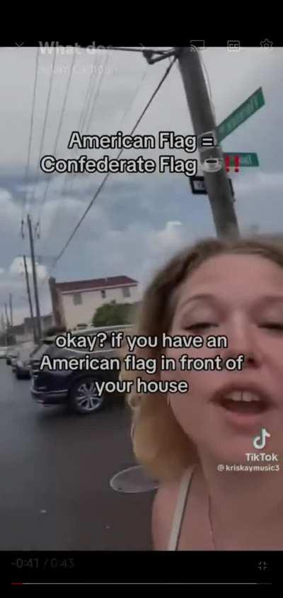 Yeah so now the US flag is racist 