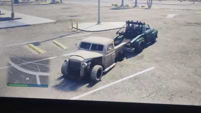 I found this glitch messing with the game rat loader and small tow truck speed glitch