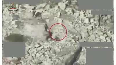 Targeting artillery used by the Houthis In Yemen/Marib, while trying to camouflage it, it was destroyed by the Saudi Air force (date unknown)