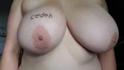 Bouncing Her Big Natural Tits