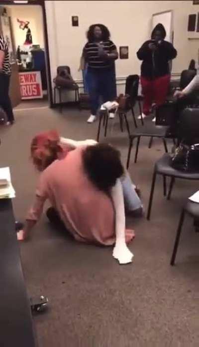 Women getting to fight at church band practice