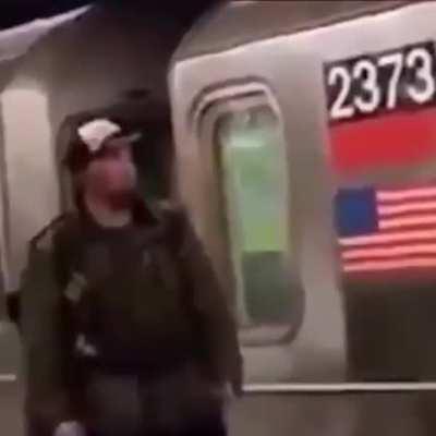 Guy spits on someone, instantly regrets it