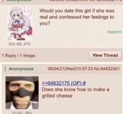 Does she know how to make a grilled cheese?