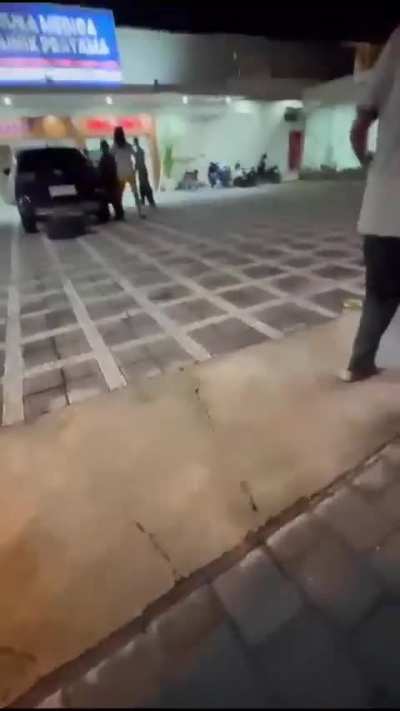 Tourist having an outrage in a clinic in Bali