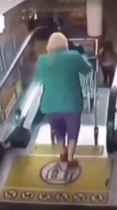 Granny turned into a bowling ball