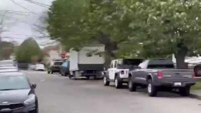 Mother gets pinned between cars. Later dies from injuries