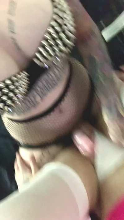 Fucking my boyfriend in his new cage 😍 I love making him feel like a dirty little whore 😈