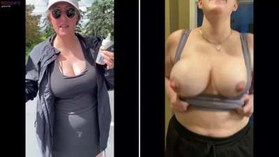 Wife at a soccer tournament VS at home. 32yo