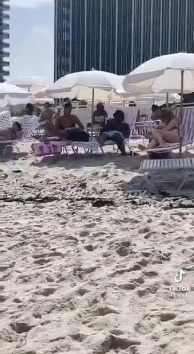 Brought sand to the beach