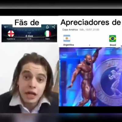 Average final da euro fan vs average final da copa américa enjoyer