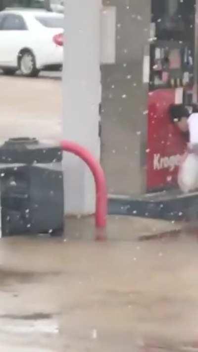 To stock up on gas during the shortage