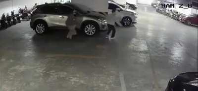 Parking lot accident