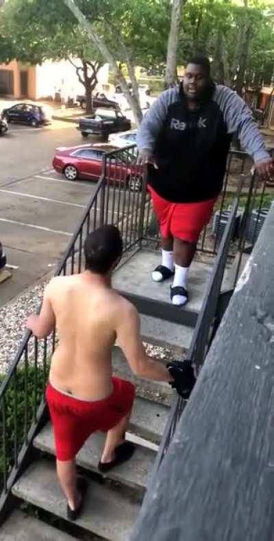 Get down them stairs boy 😂