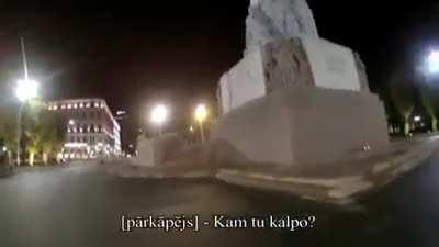 Moskal shows disrespect to Monument Of Freedom in Latvia, gets a 1000 Euro fine. Two hours later, tries to vandalize the city decorations, and gets his head hit by a falling sign, and gets arrested by police. Now awaiting trial for petty vandalism.