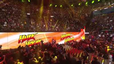 Hulk Hogan trying to appeal to wrestling fans and getting booed relentlessly. A beautiful thing