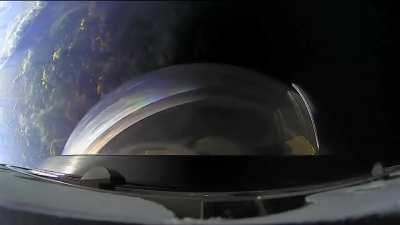 An orbital sunset, seen from the cupola of the Inspiration4 Crew Dragon today