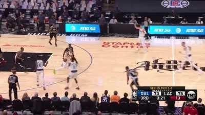 [Highlight] Dwight Powell with a grown mans rebound that leads to a Hardaway 3