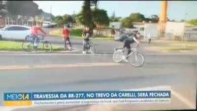 The news was about this intersection being closed due to many accidents