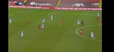 Mohammed Salah Fallon D'Floor nomination in the middle of the pitch against Man City