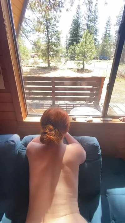 Throwback to my Airbnb that didn't have window curtains 😇