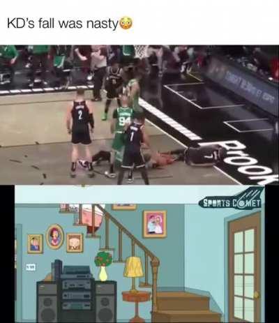 I’m glad KD got up quick after that fall🙌