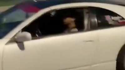 Guy in a 300ZX trys to do a burnout and blows his engine.