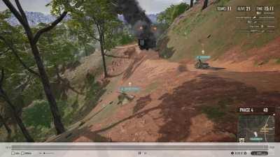 Me and a friend die simultaneously to the doors blowing off of the loot truck.