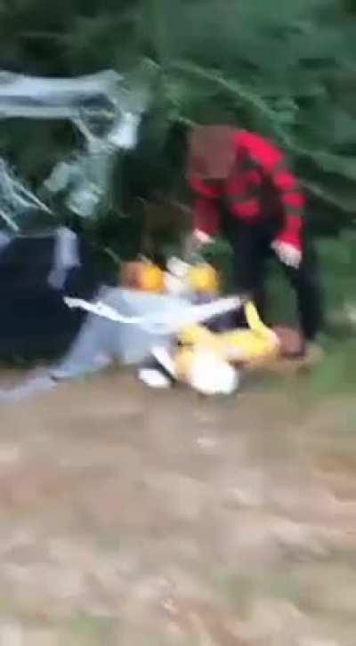 Grown men terrorize child