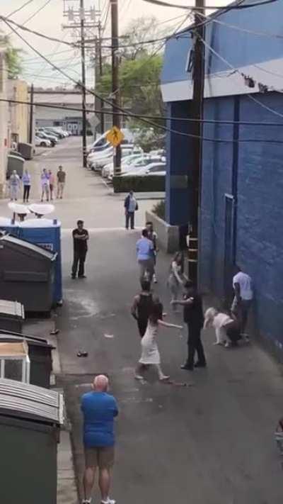 Intersexual drunk brawling