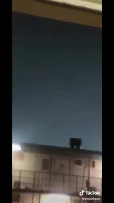 C-RAM destroying incoming missiles