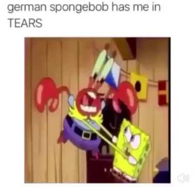 Thought yall might need german spongebib in your life...