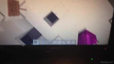 This is what happens when you connect a drawing tablet to minecraft...