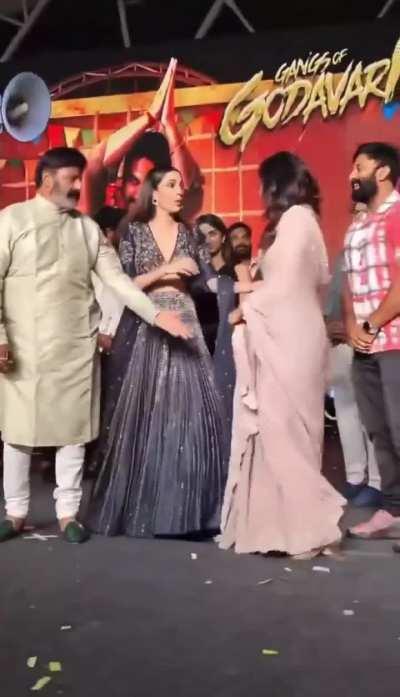 Bollywood might be raandiwood but south film industry is ruthless. Women are shown their aukaat at every moment. Just look at how the man pushes her away as an object in front of live audience and she has no choice but to laugh it off. Imagine what happen
