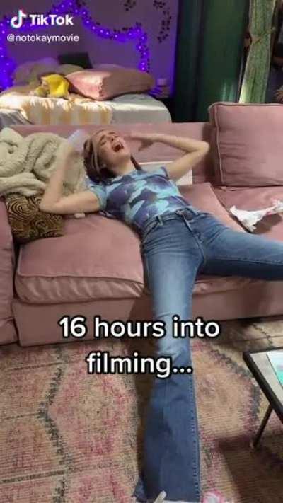 16 hours into filming