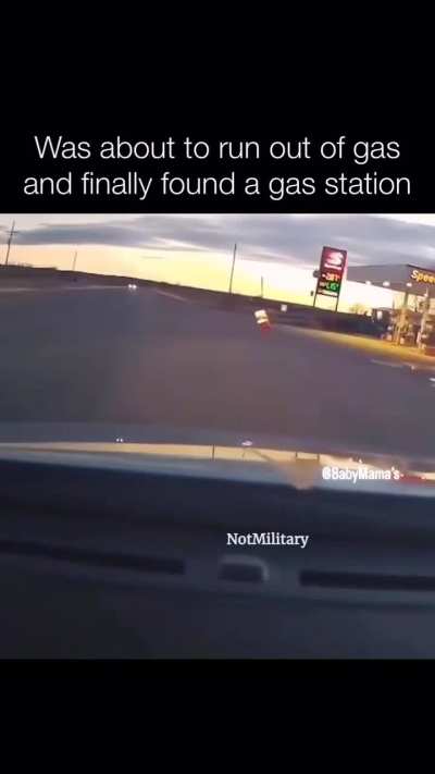 Driver running on fumes FREAKS when a pickup truck &ldquo;beats&rdquo; him to the gas pump..