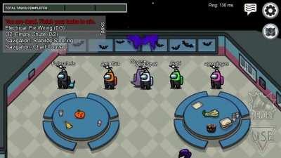 We did a choreography on th cha cha slide in Among Us