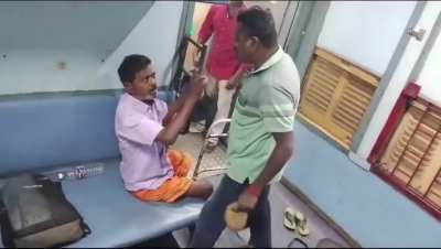 Disabled man assaulted by a head constable in Nidamangalam.