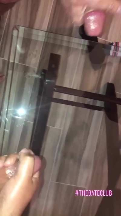 What happens at a party that has a cumshot competition 