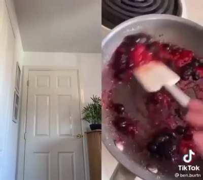 Poor guy he just wanted a share of her french toast